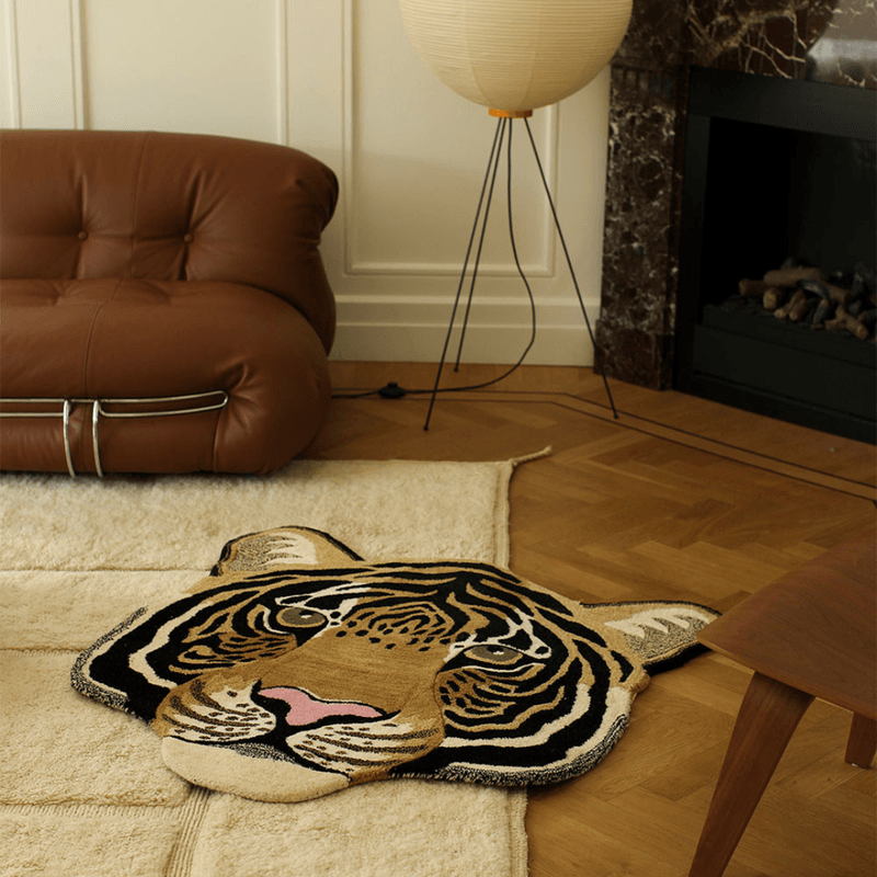 Rajah Tiger Head Rug Large* FORHÅNDSBESTILLING