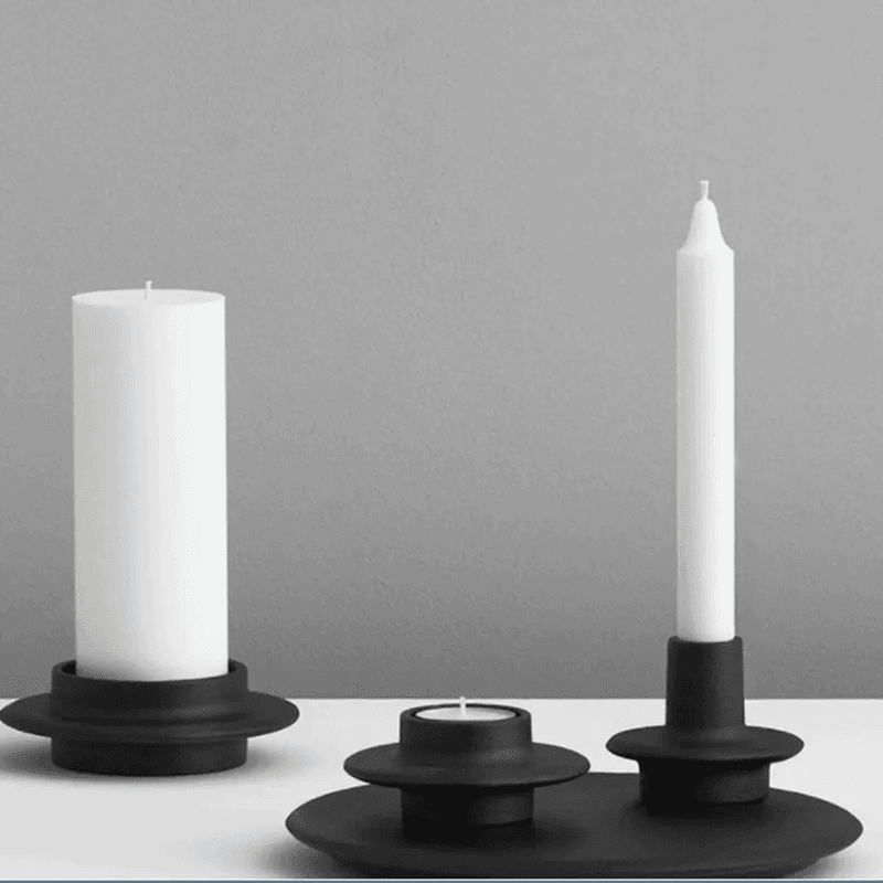 Heima Block lysestake - svart 