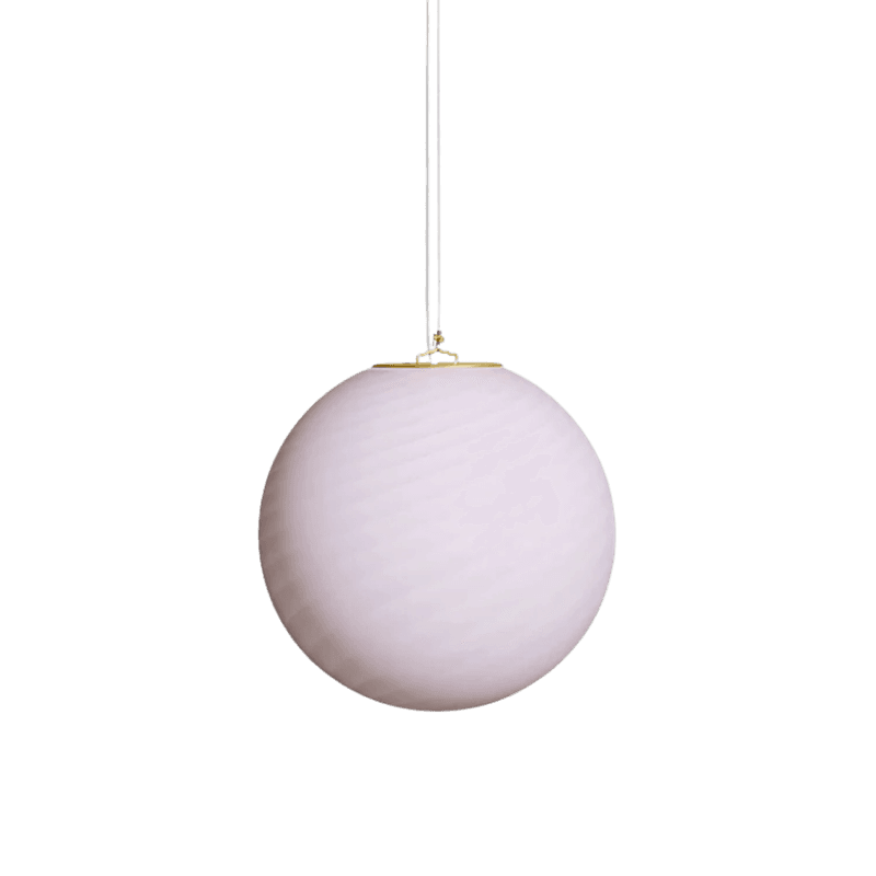 Murano Candy pendel myk lyserosa swirl* Bestillingsvare