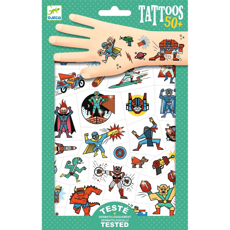 Tatoveringer med superhelter og skurker 