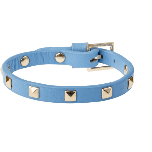 Hovedbilde Leather Stud Bracelet Mini - Ibiza blue