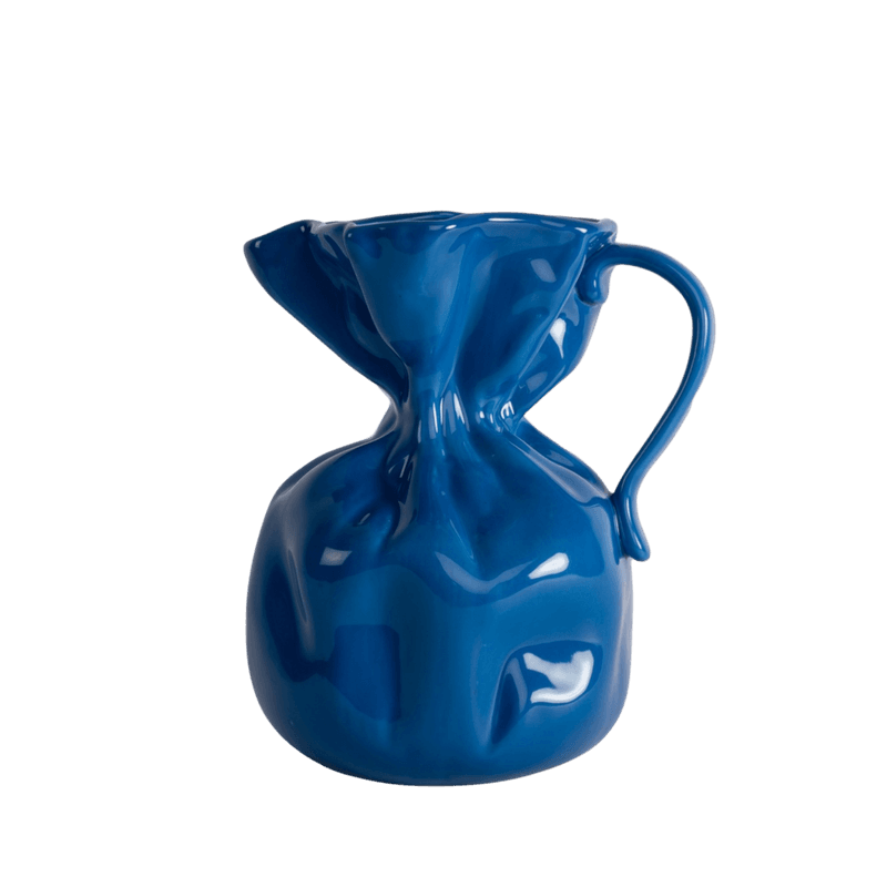 Crumple vase blå