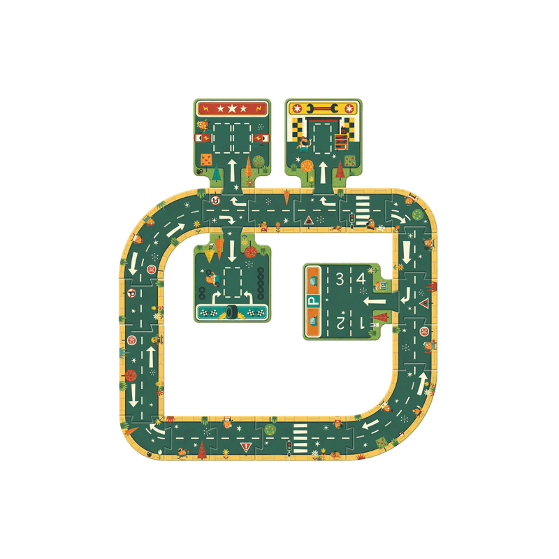 Bilbane - gulvpuslespill