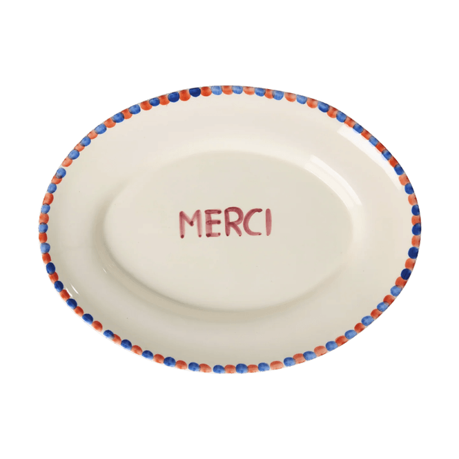 Hovedbilde Keramikk serveringsfat medium - Håndmalt, Merci