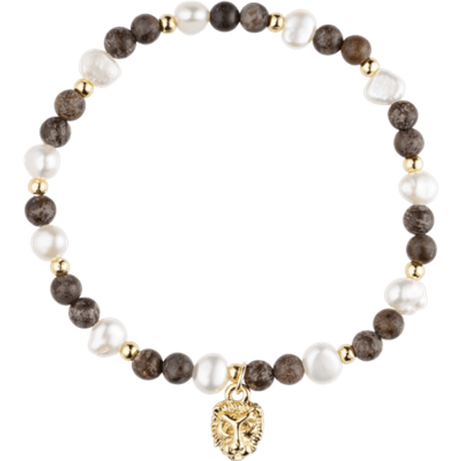 Hovedbilde Armbånd med charms liten - Chocolate brown mix