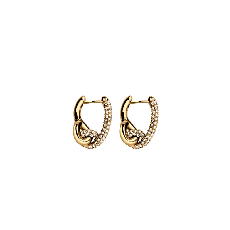 Pavé Knot Earrings Gold 