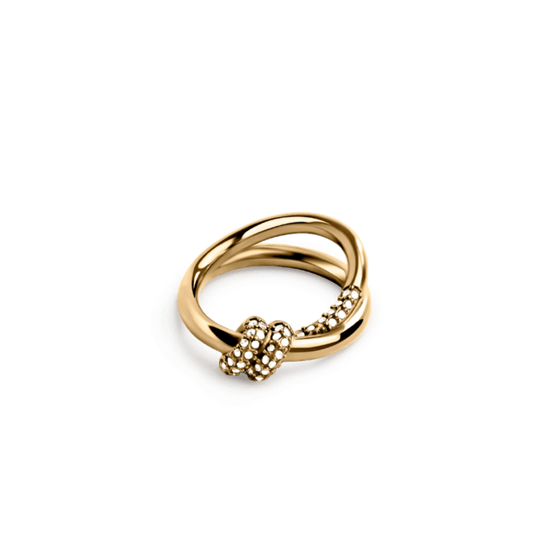 Pavé Knot Ring Gold