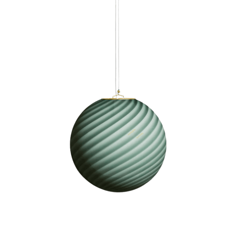 Murano Candy pendel petroleumgrønn swirl* Bestillingsvare
