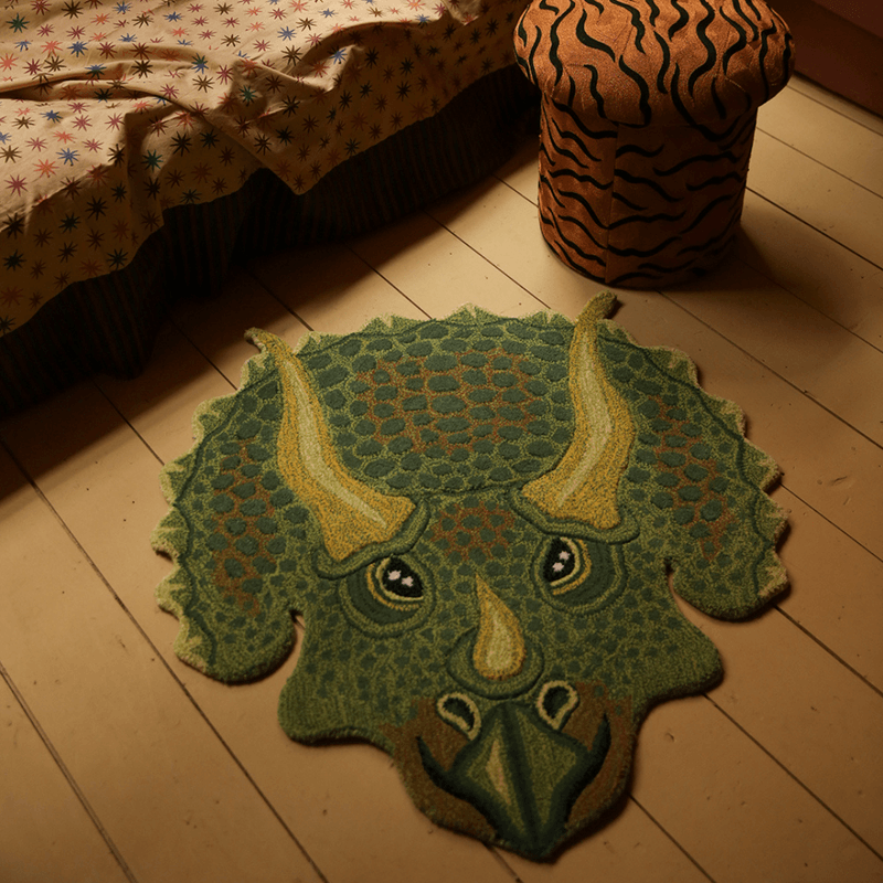 Dinosaur Triceratop Head Rug Large* FORHÅNDSBESTILLING