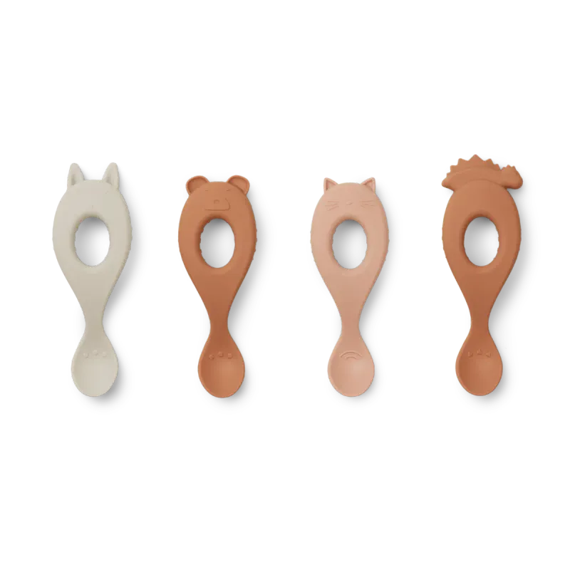 Liva silikon babyskje - 4pk rose mix