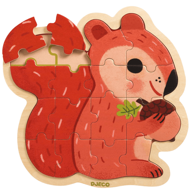 Hovedbilde Puslespill 16 biter - ekorn