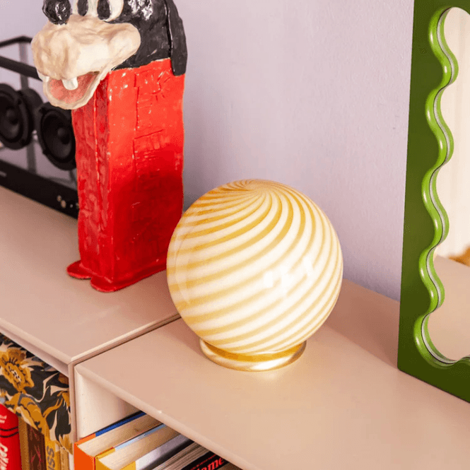 Hovedbilde Murano - Candy bordlampe gul swirl * ...