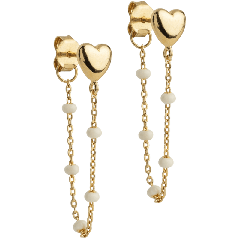 ENAMEL Lola øredobber - Heart, Daisy