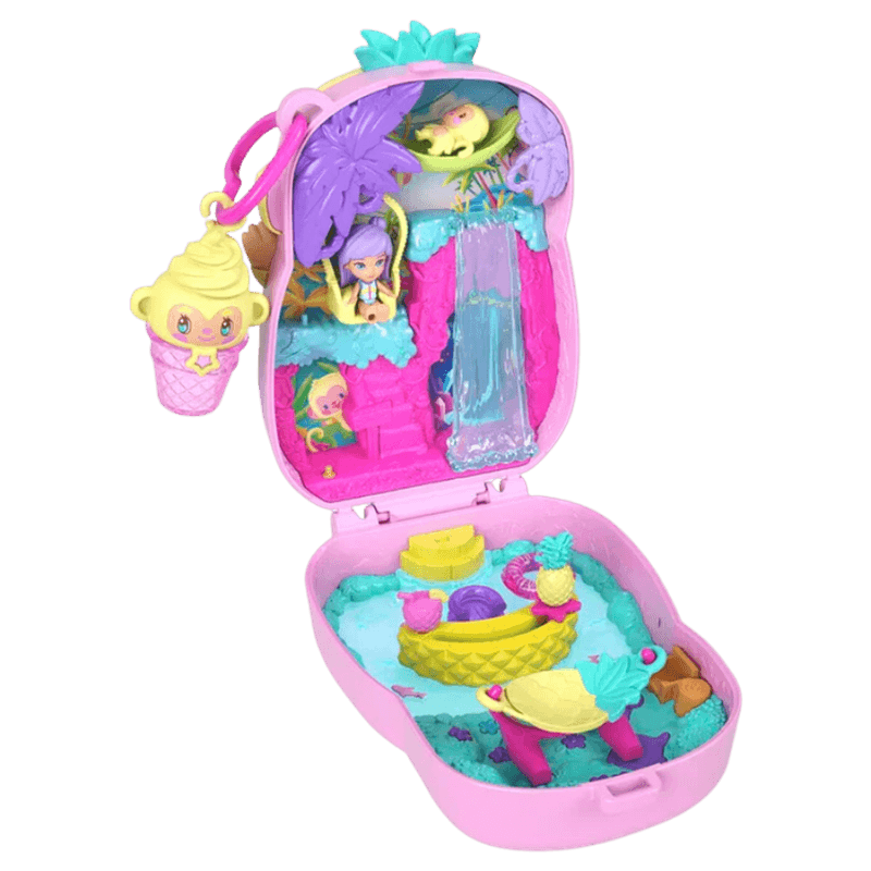 Polly Pocket Core Compact Pineapple Monkey Colada