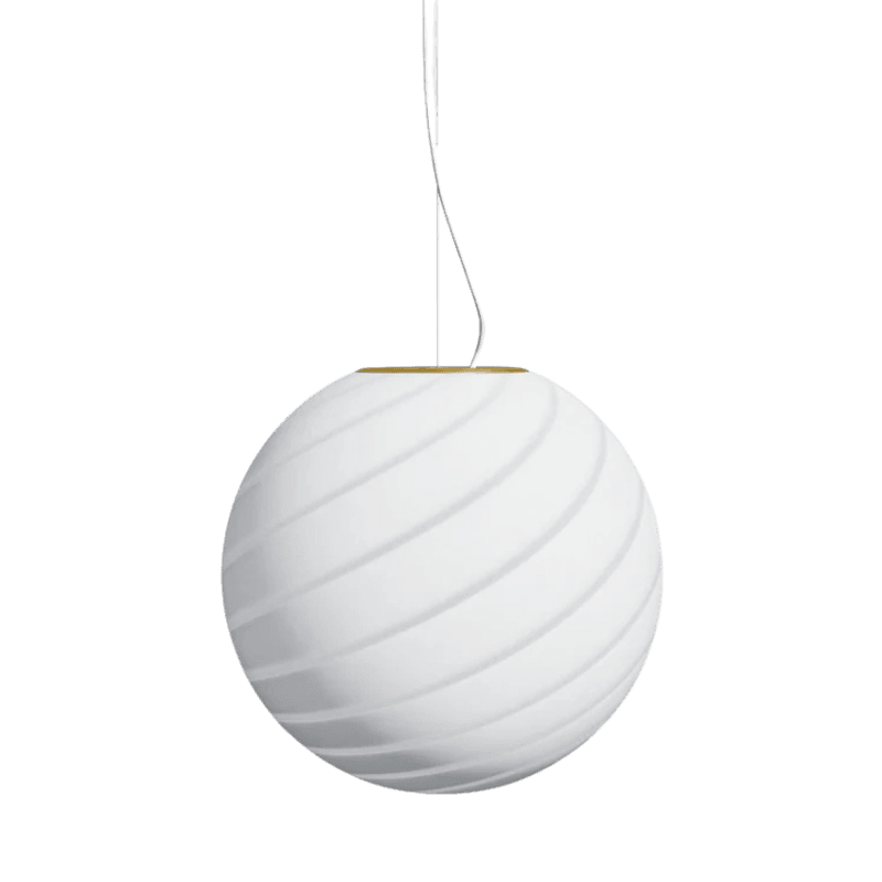 Murano Candy pendel hvit swirl* Bestillingsvare