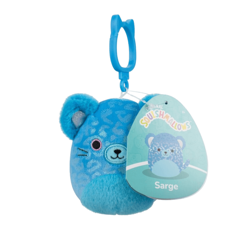 Squishmallows 9 cm Clip on - Sarge Jaguar