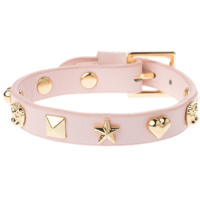 Hovedbilde Leather Stud Bracelet - Pale rose