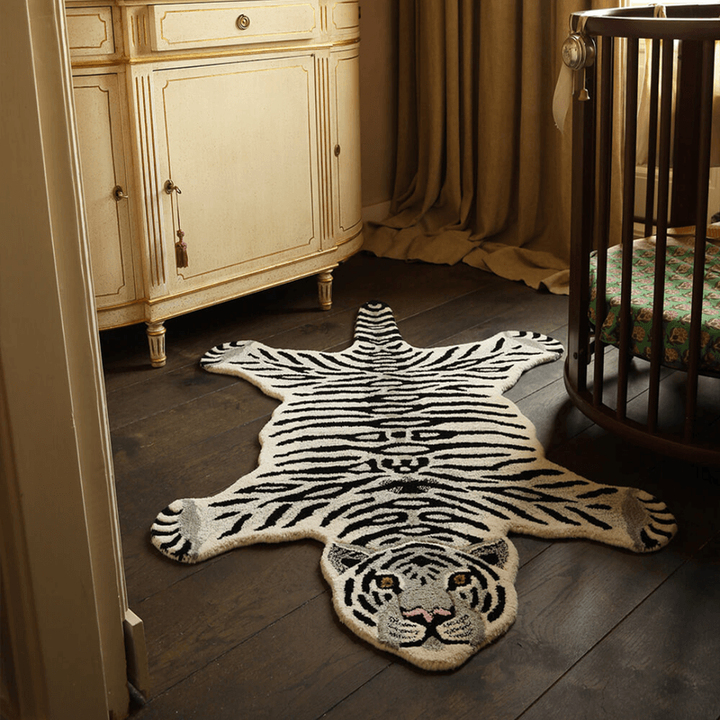 Snowy Tiger Rug Large  