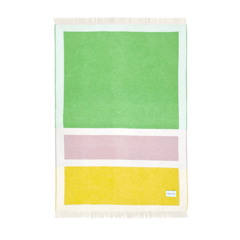 Colorblock ullpledd - No.2 Gul