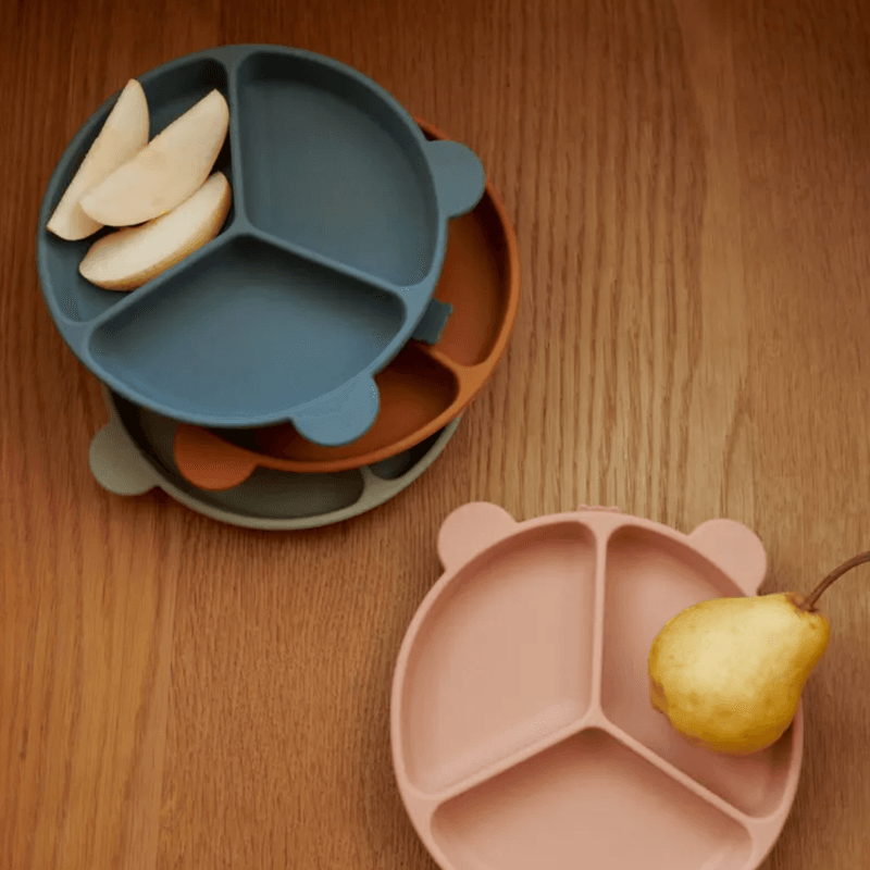 Stacy Divider Suction Plate 2-pk - Mustard/tuscany rose 