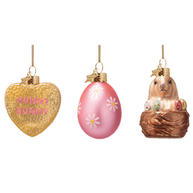 Hovedbilde Ornament glass påske - Hunny Bunny sett 6CM