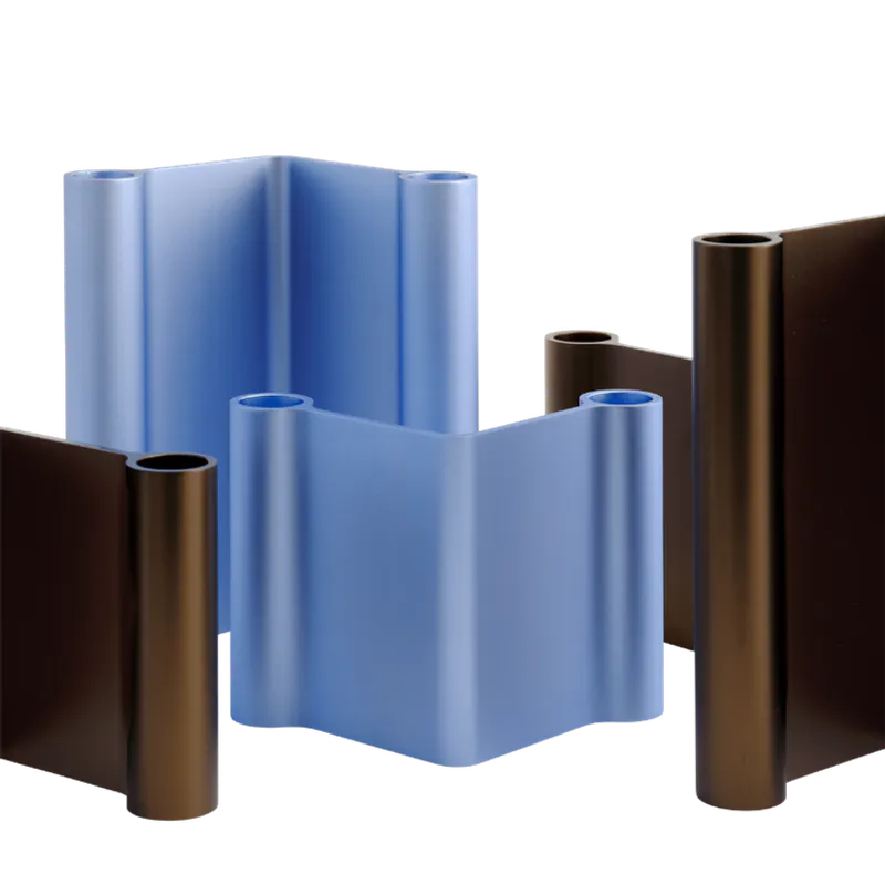 Pair Candleholder - Light blue 18 cm