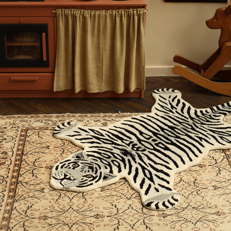 Snowy Tiger Rug Large  