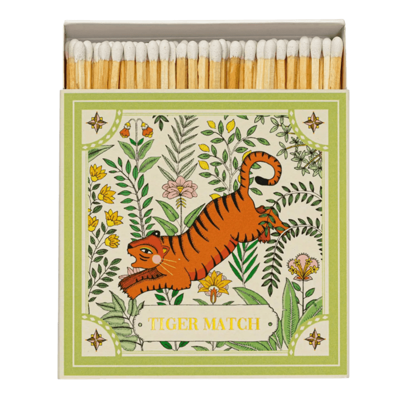 Fyrstikker - Ariane's Green Tiger | Square Safety Matches