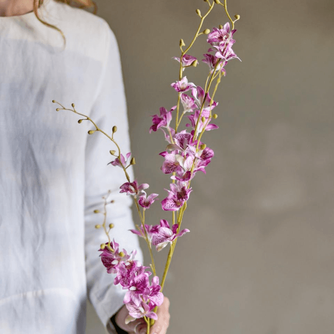 Hovedbilde Kunstig Blomst - Orchid Stilk Rosa