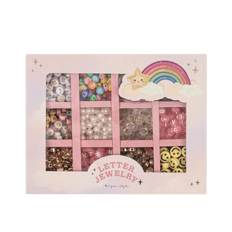 Perlesett - fargerike perler og bokstaver