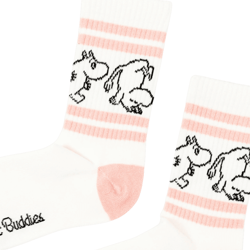 Moomin Retro sokker mummitrollet - Hvit/Fersken