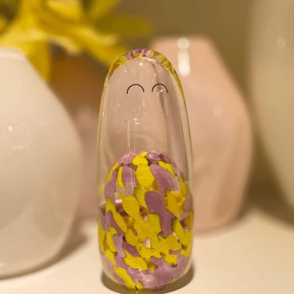 Hovedbilde Crystal blob - pink & yellow swirl