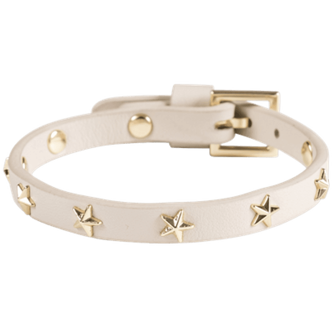 Hovedbilde Leather Star stud Bracelet mini - Sand