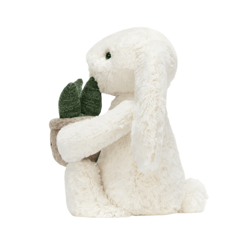 Jellcat - Cream Bunny with Plant