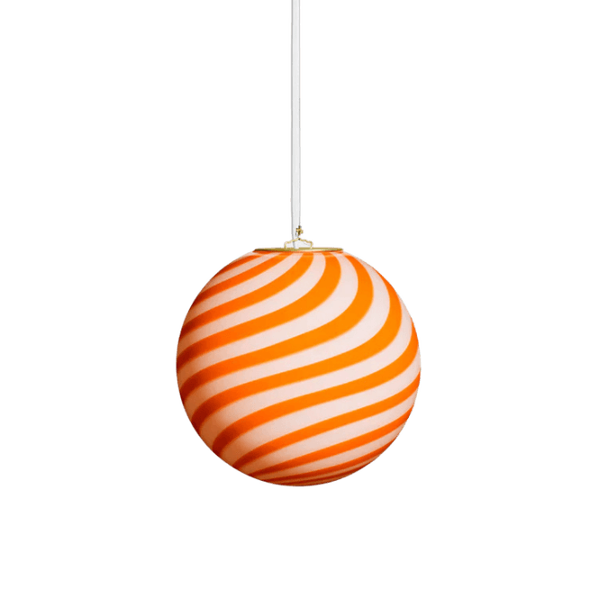 Hovedbilde Murano Candy pendel orange/hvit swirl* ...