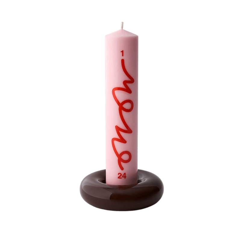 BOB CANDLE HOLDER, MEDIUM, BROWN