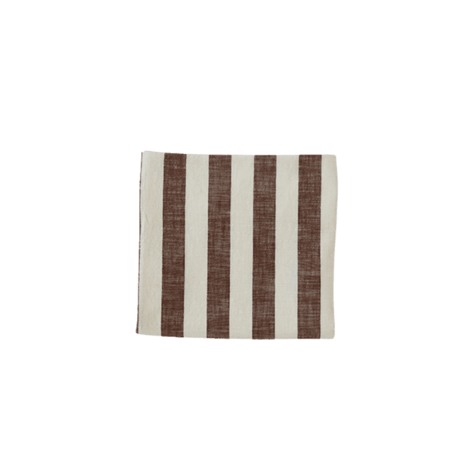 Hovedbilde Brun og hvit stripet duk - 260 x140