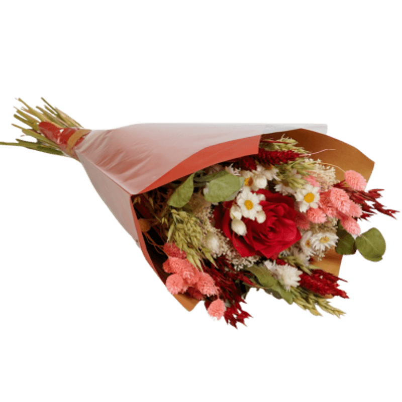 Dried Flowers - Classic Bouquet - Red Rose Artificial