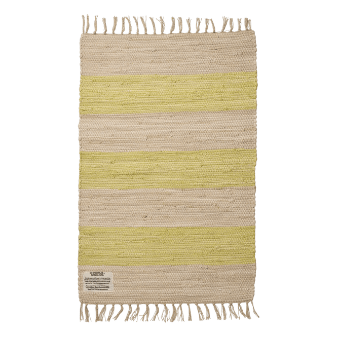 Hovedbilde Chindi Rug - Neon yellow & Creme