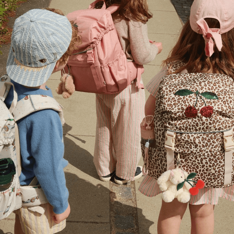 Bag charm - Kanin m / blå sløyfe