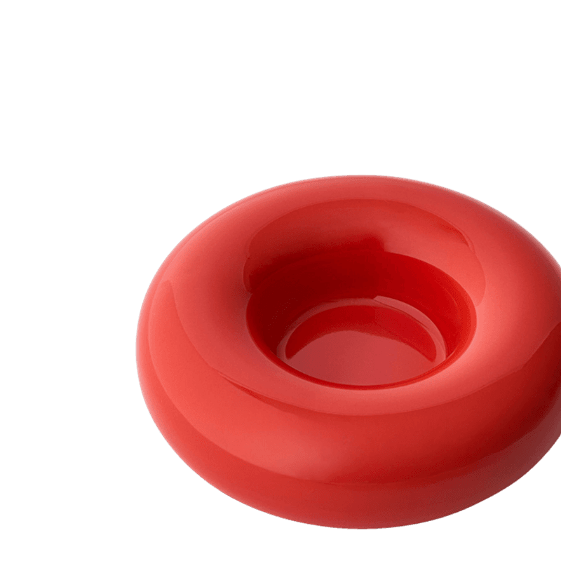 BOB CANDLE HOLDER, MEDIUM, RED