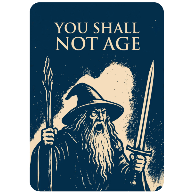 Kort «You shall not age» 