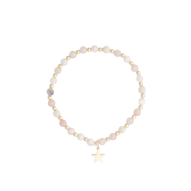 Hovedbilde Armbånd med perler og anheng - rose