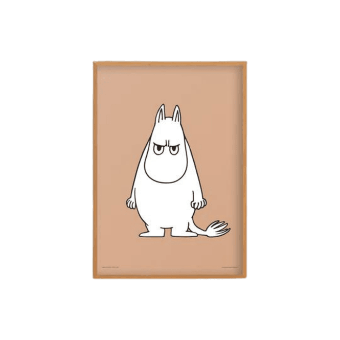 Hovedbilde Poster Mummitrollet grumpy - Beige 30 x 40