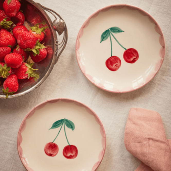 Hovedbilde Keramikk fat - Håndmalt, Cherry