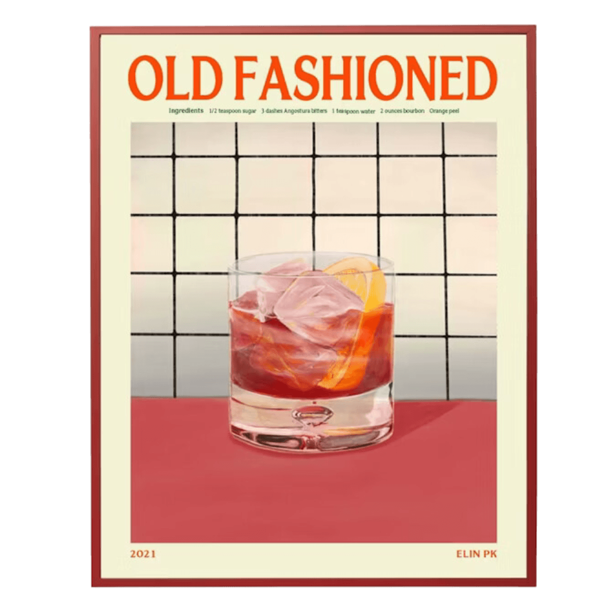 Elin PK Old Fashioned drink poster
