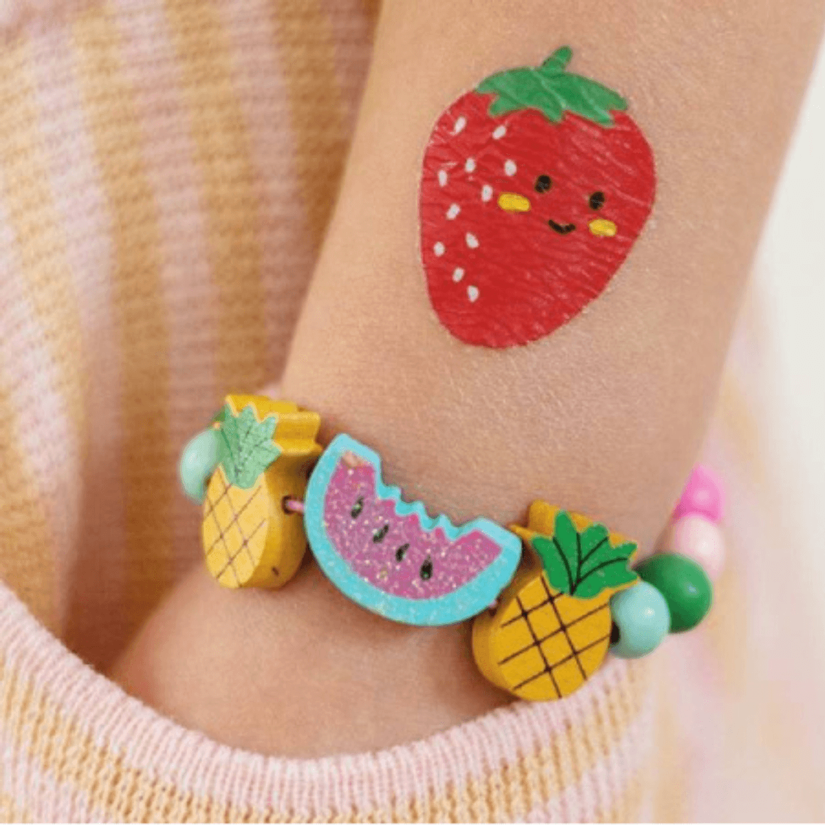 DIY armbånd og tatovering - Frukt 
