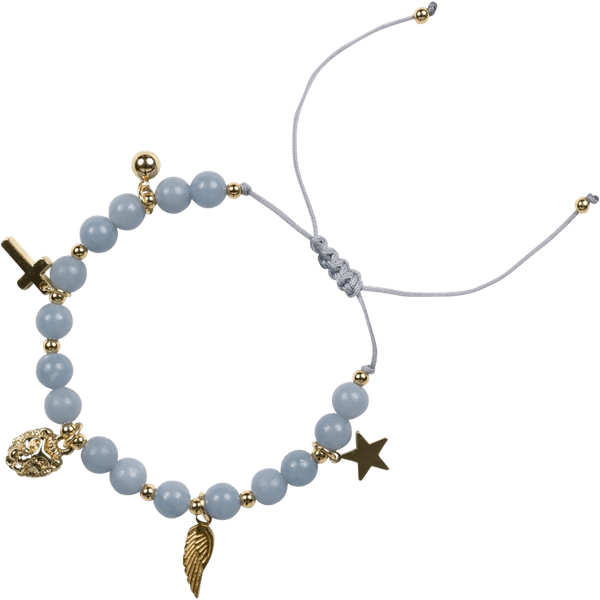 Hovedbilde Steinperlearmbånd med charms - blue