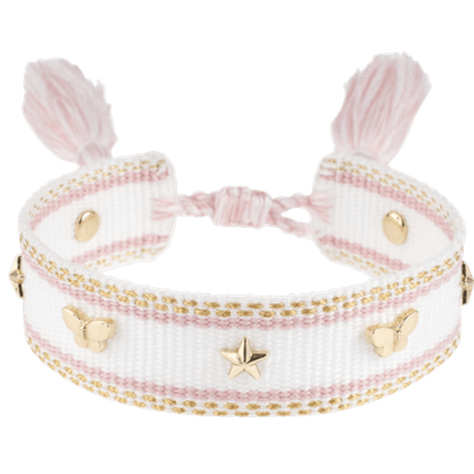 Hovedbilde Dark - Flettet armbånd med steiner, W/Light Rose ...