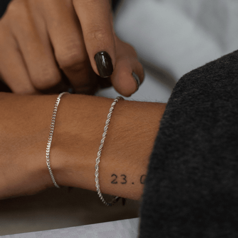 Rope Chain Bracelet Silver